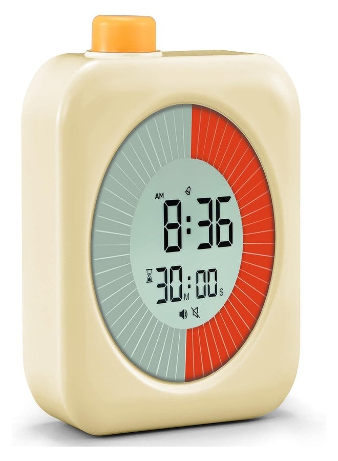 EooCoo Digital Visual Timer,60-Minute Countdown Timers for Kids and Adults,Backlight LCD Screen Pomodoro Time Management Education Tool,Timer Clock Alarm 3-in-1 for Kitchen,School,Office,ADHD - Yellow - Image 1